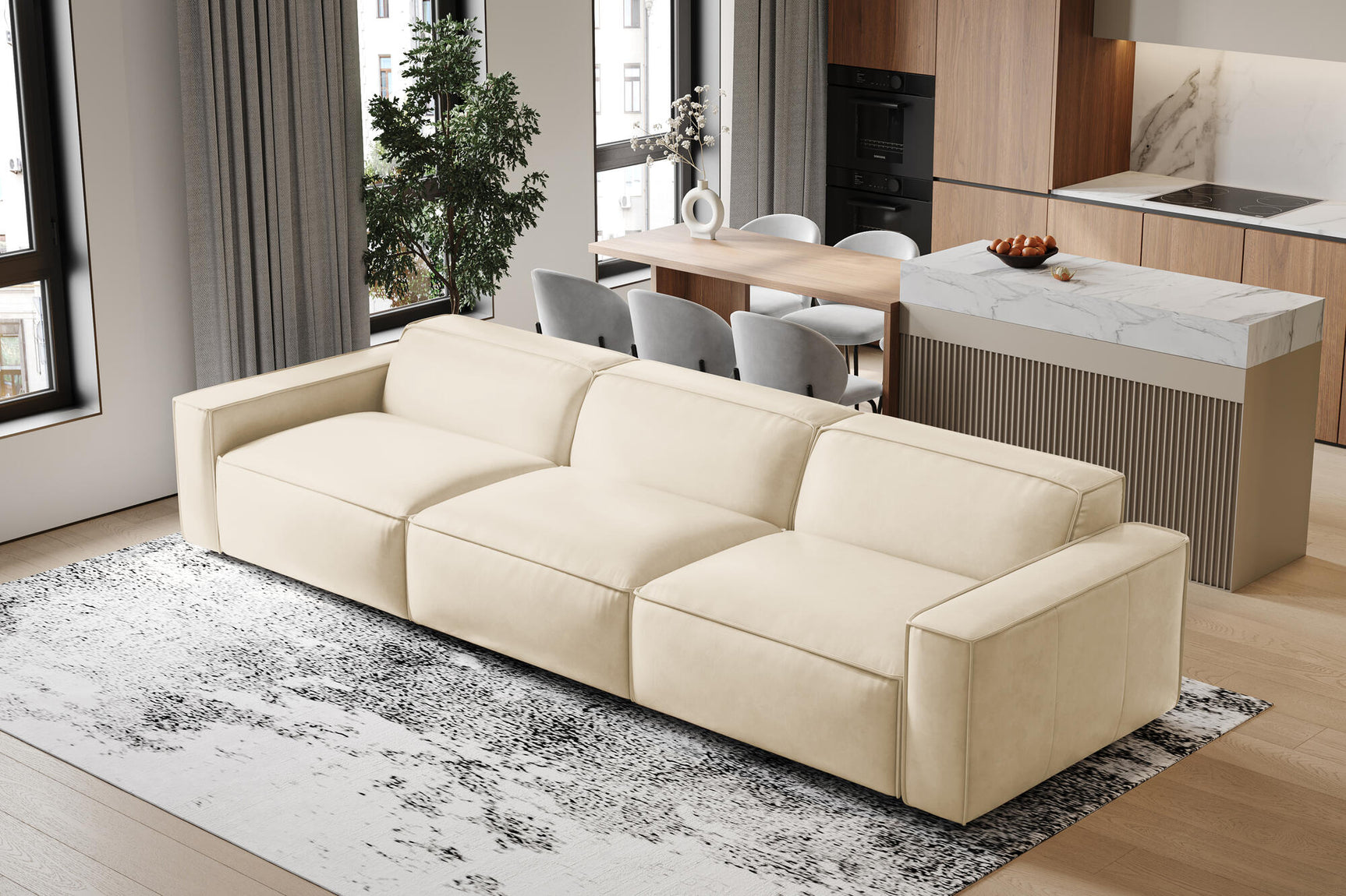 Nathan Leather Modular Sofa