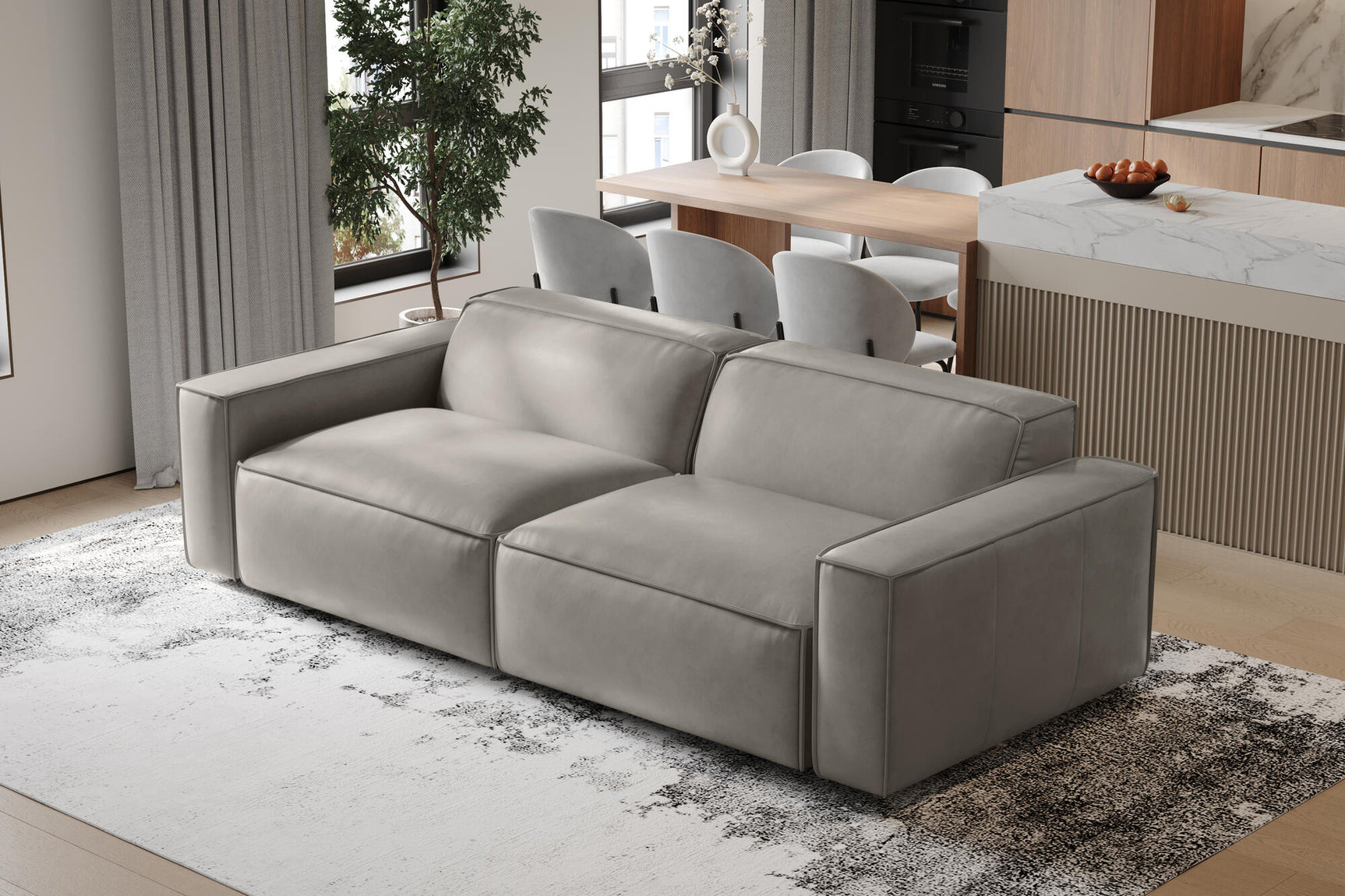 Nathan Leather Modular Sofa