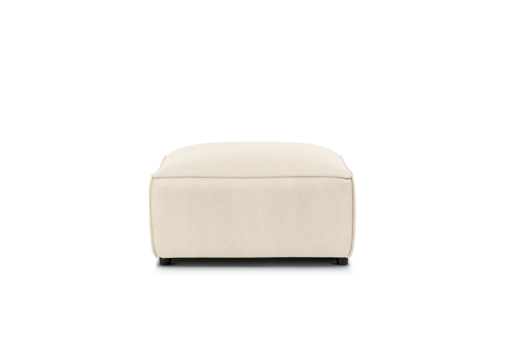 Nathan Leather Ottoman