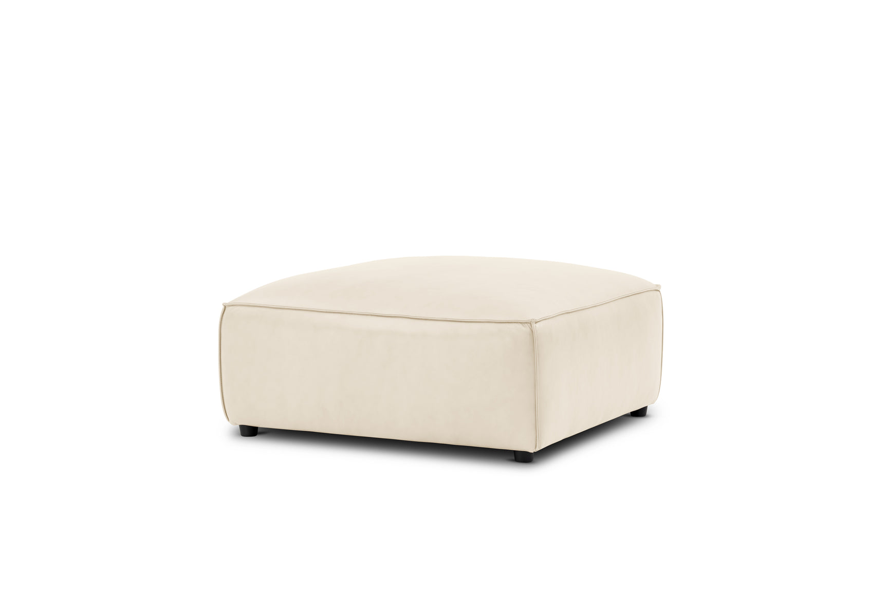 Nathan Leather Ottoman