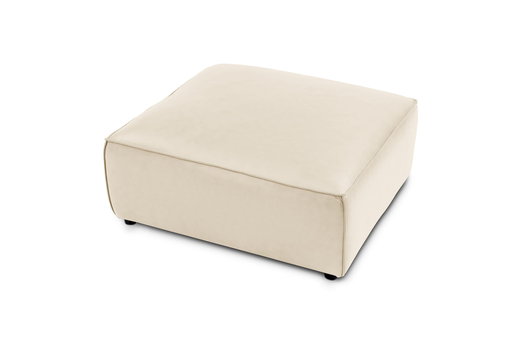 Nathan Leather Ottoman
