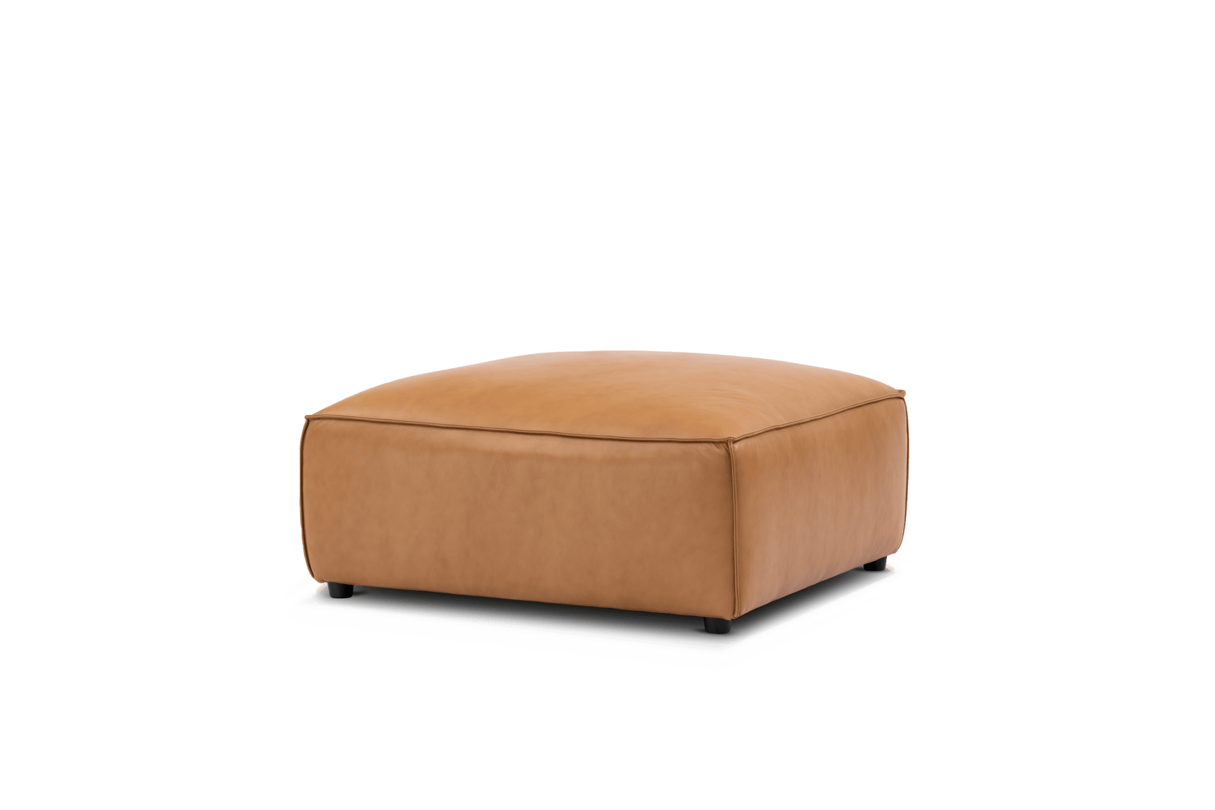 Nathan Leather Ottoman
