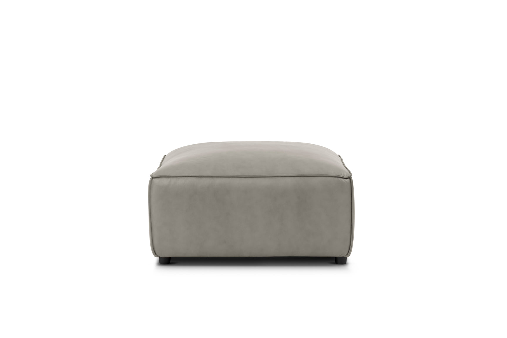 Nathan Leather Ottoman