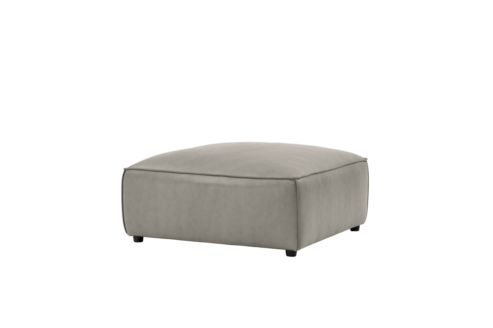 Nathan Leather Ottoman