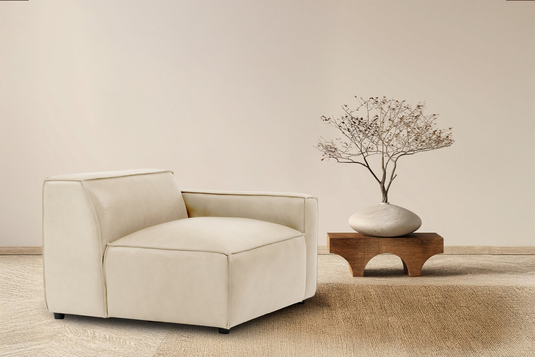 Nathan Leather Right Arm Sofa Module