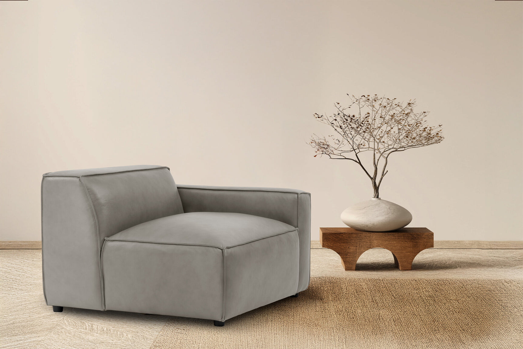 Nathan Leather Right Arm Sofa Module