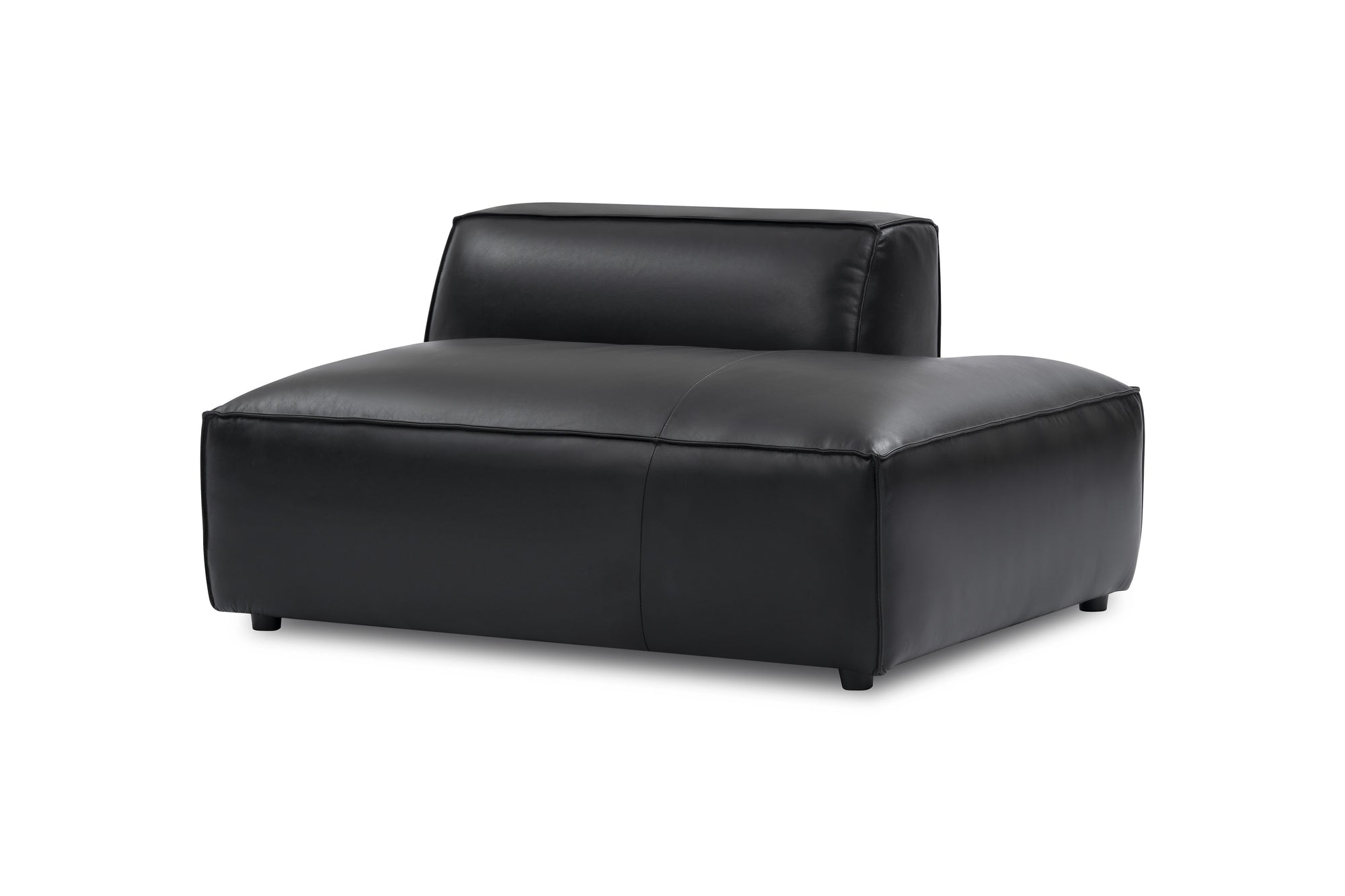 Nathan Leather Right Open-End Sofa Module