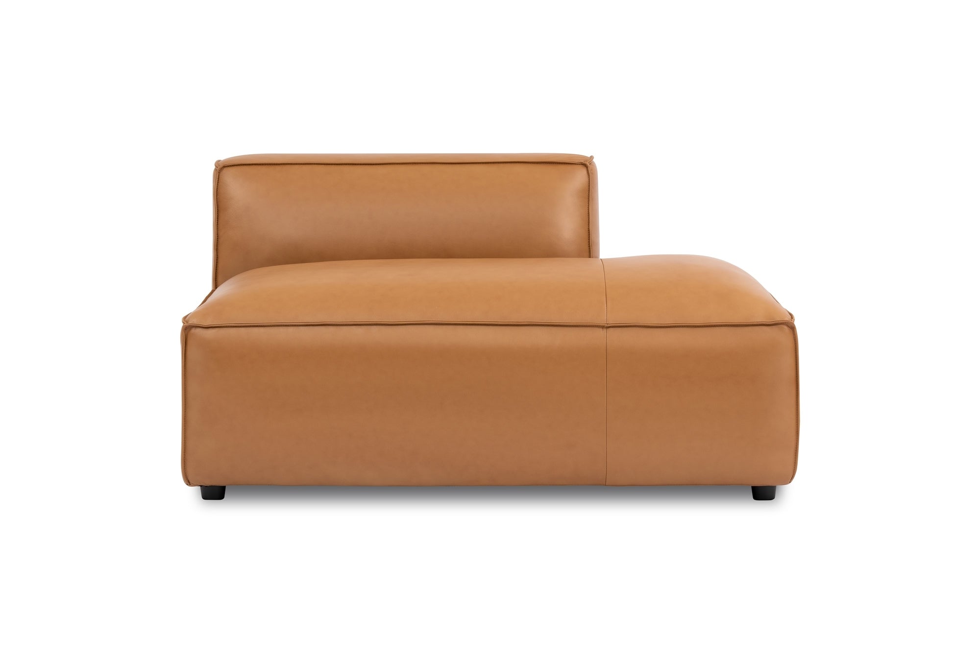 Nathan Leather Right Open-End Sofa Module