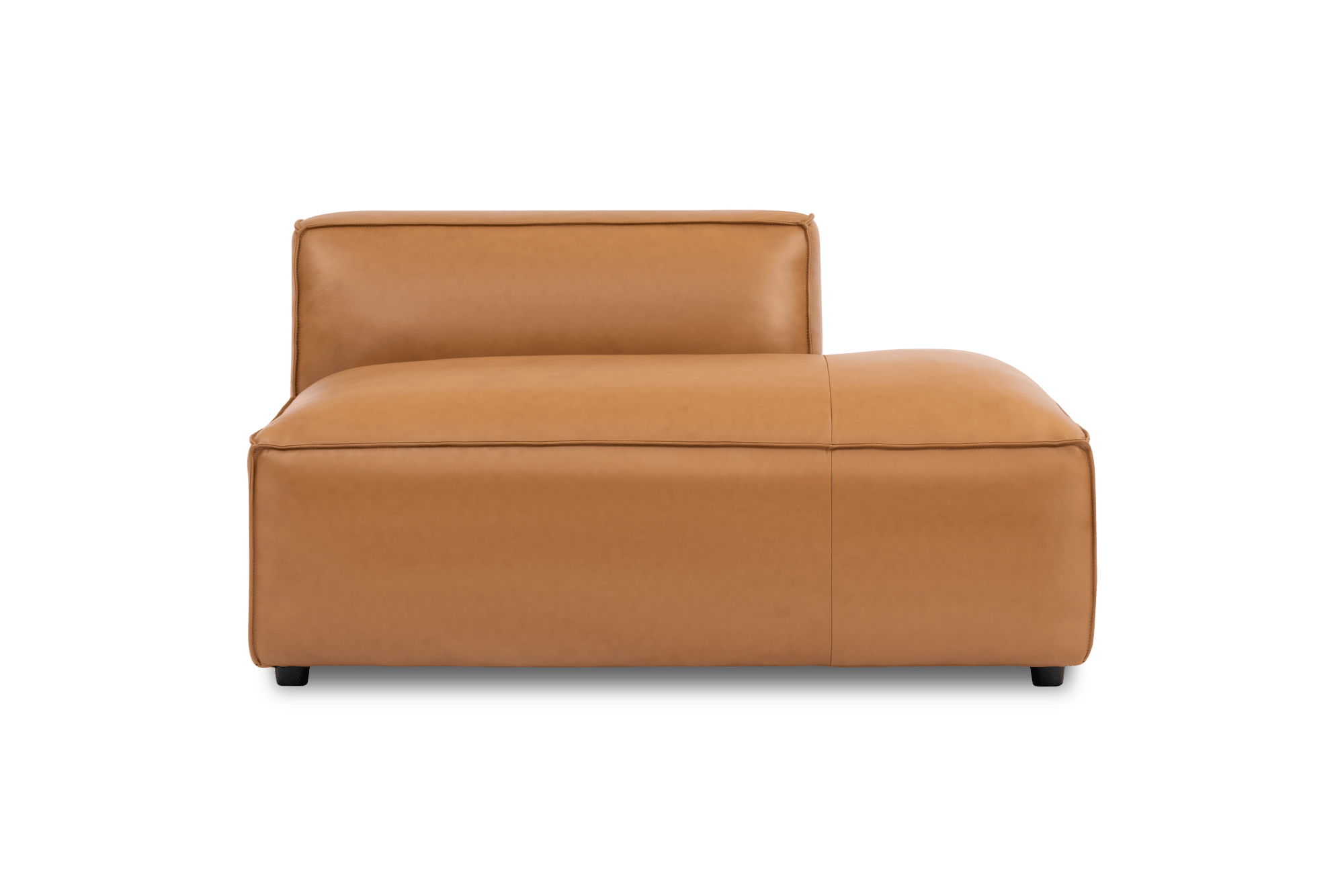 Nathan Leather Right Open-End Sofa Module