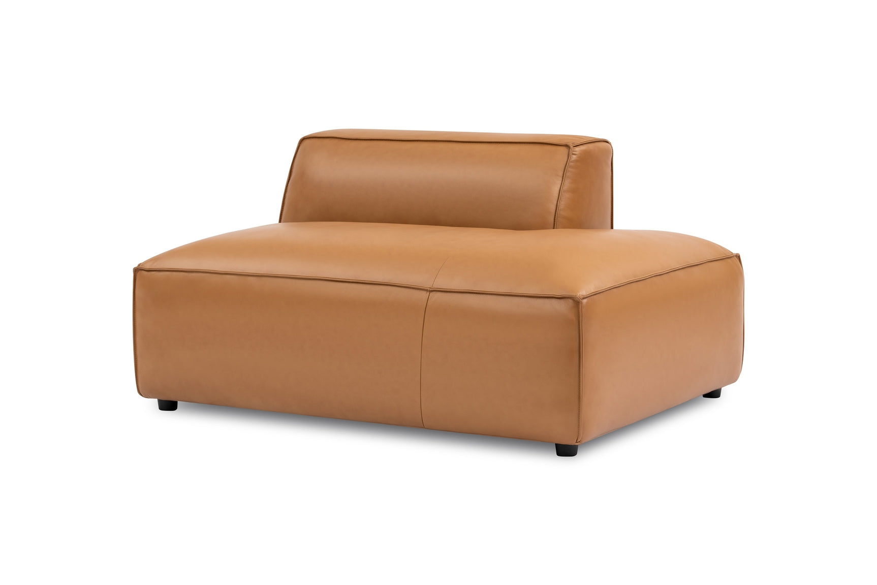 Nathan Leather Right Open-End Sofa Module
