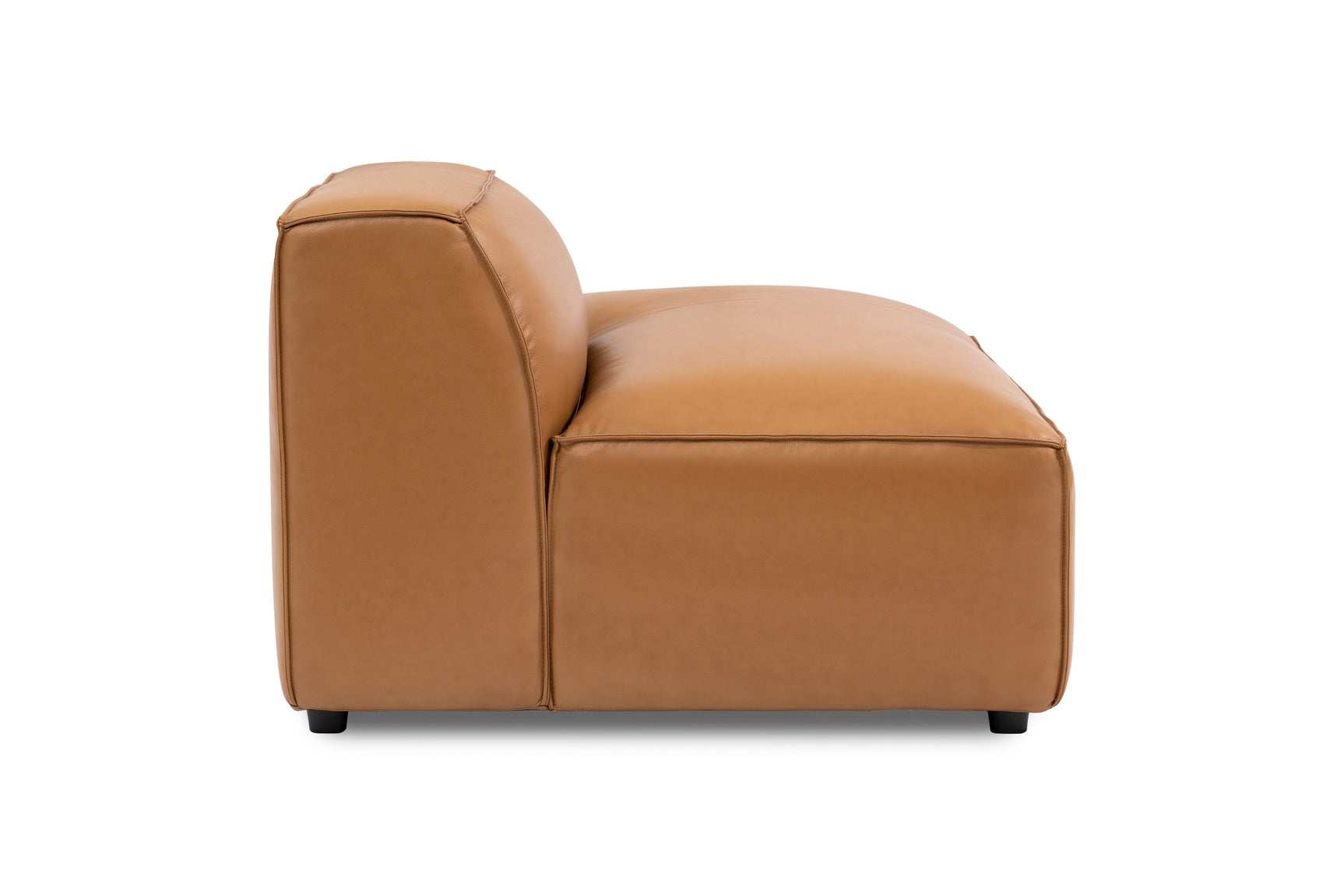 Nathan Leather Right Open-End Sofa Module
