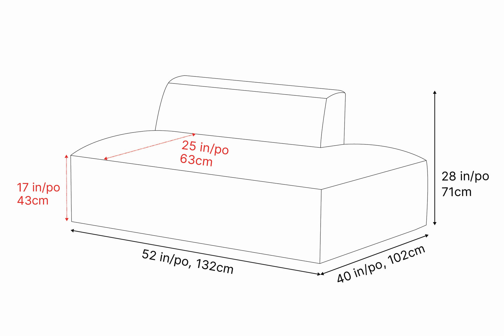 Nathan Leather Right Open-End Sofa Module