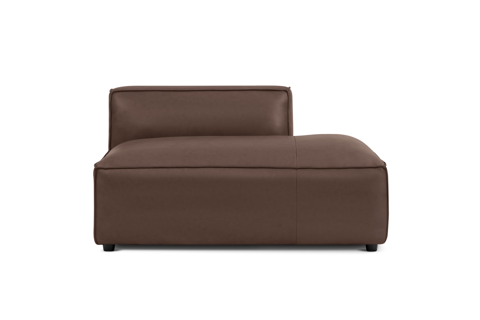 Nathan Leather Right Open-End Sofa Module
