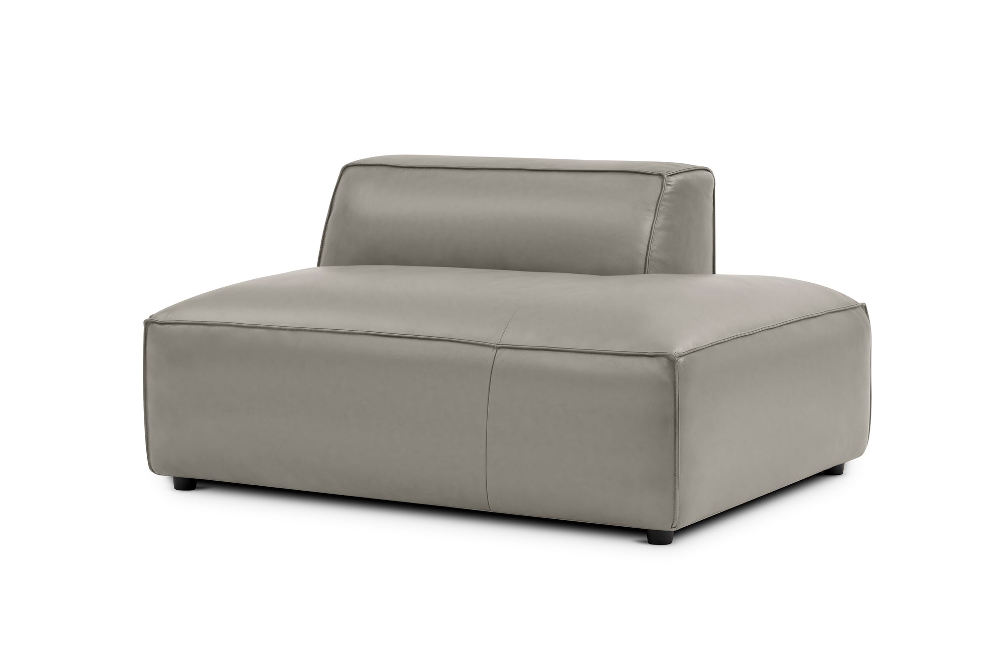 Nathan Leather Right Open-End Sofa Module