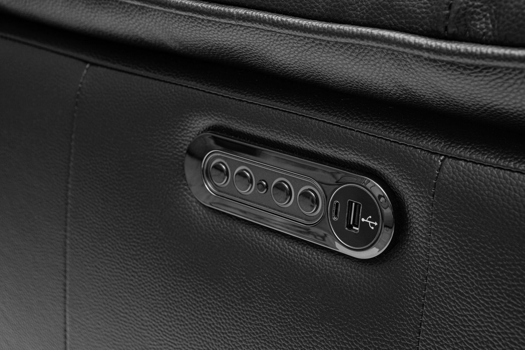 Nero Leather Dual Recliner Loveseat Sofa