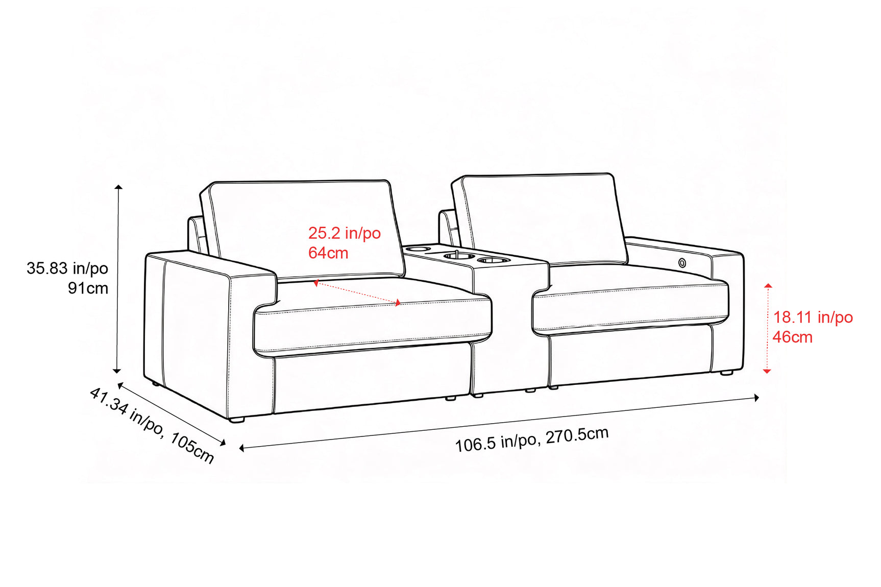 Valencia Nordmaze Lmmersive Audio Leather Sofa