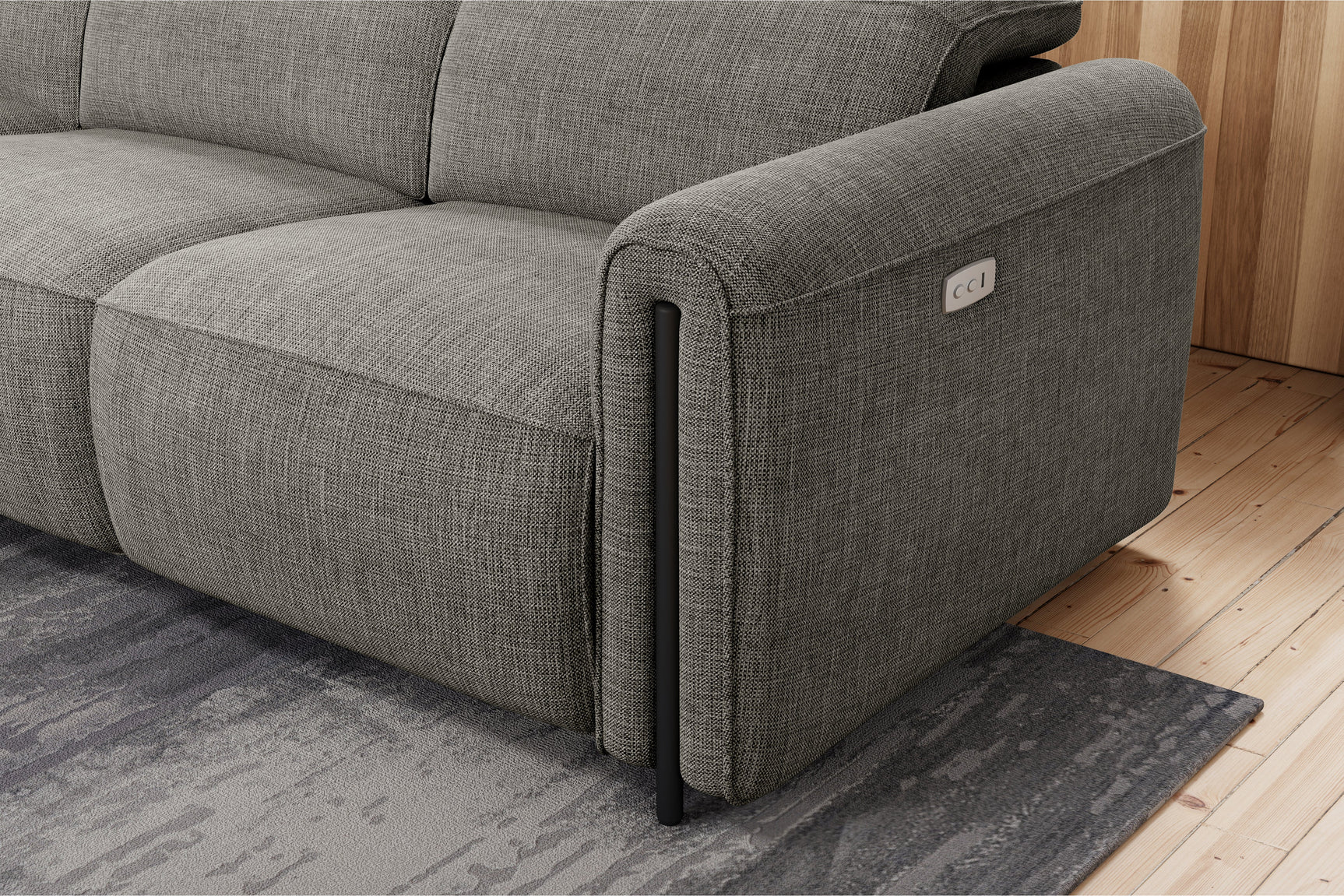 Octavia Fabric Reclining Corner Sectional Cloud Sofa