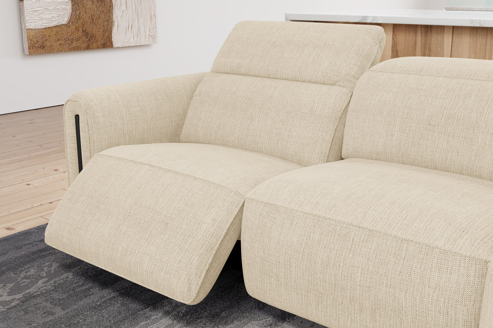 Octavia Fabric Reclining Corner Sectional Cloud Sofa