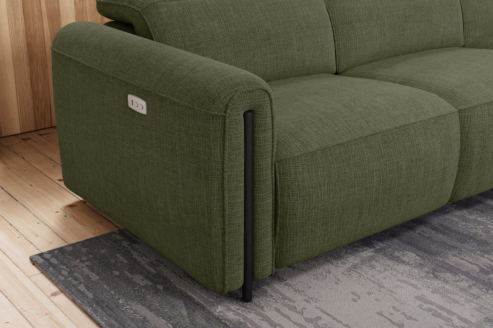 Octavia Fabric Reclining Corner Sectional Cloud Sofa