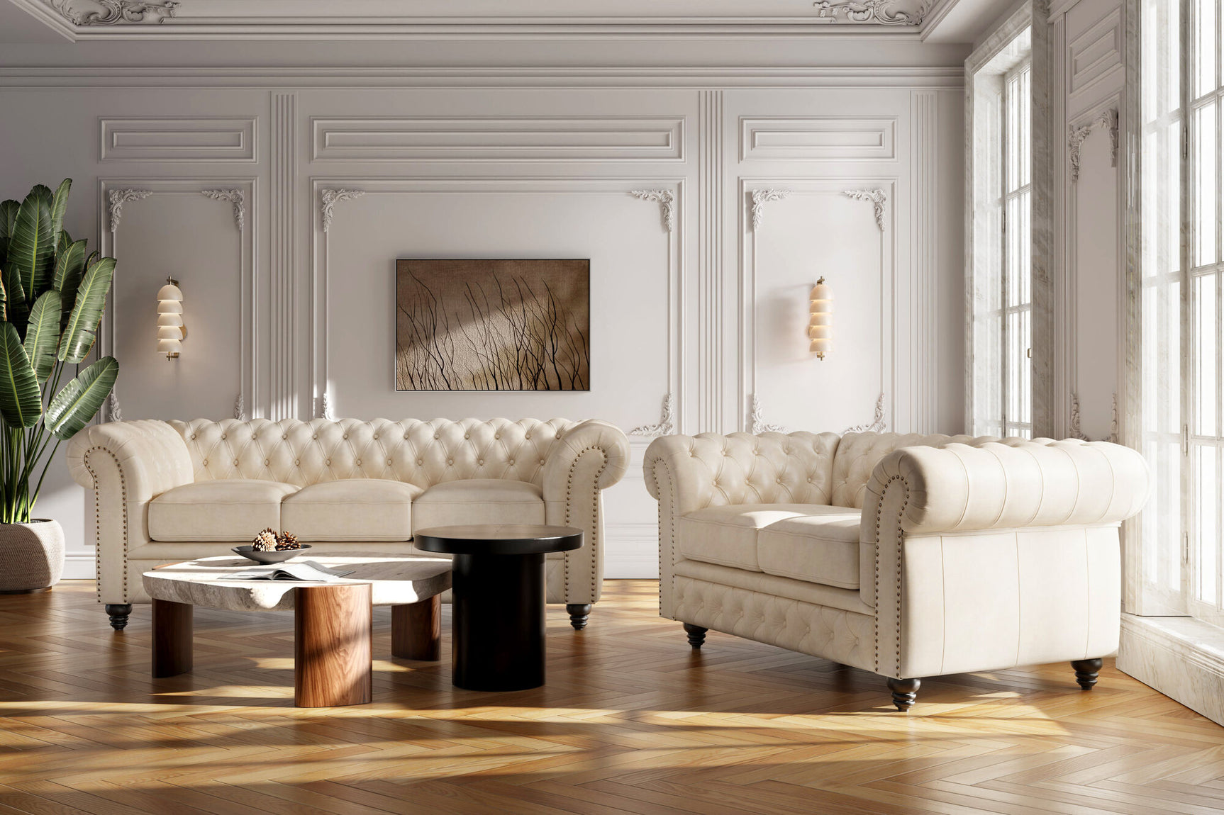 Parma Leather Chesterfield Sofa