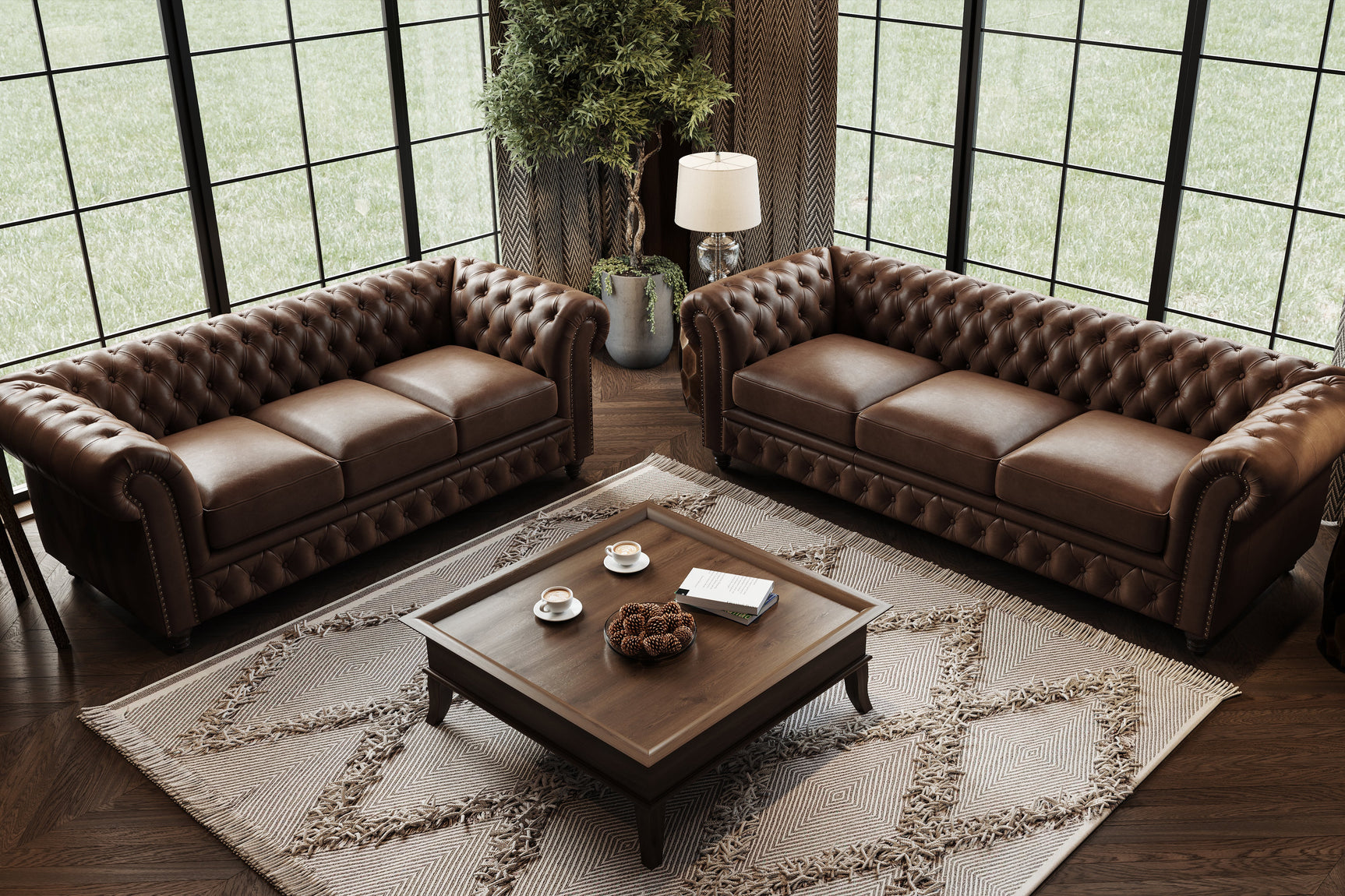 Parma Leather Chesterfield Sofa