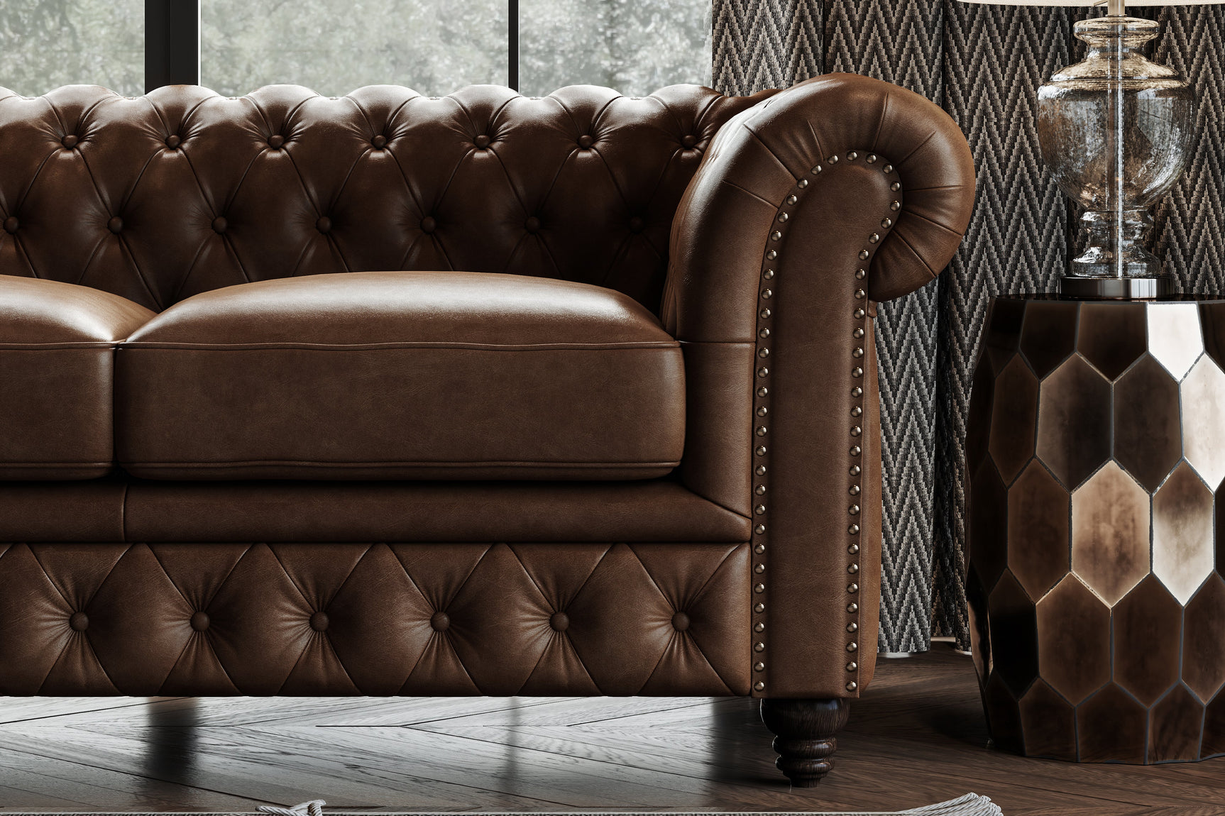 Parma Leather Chesterfield Sofa