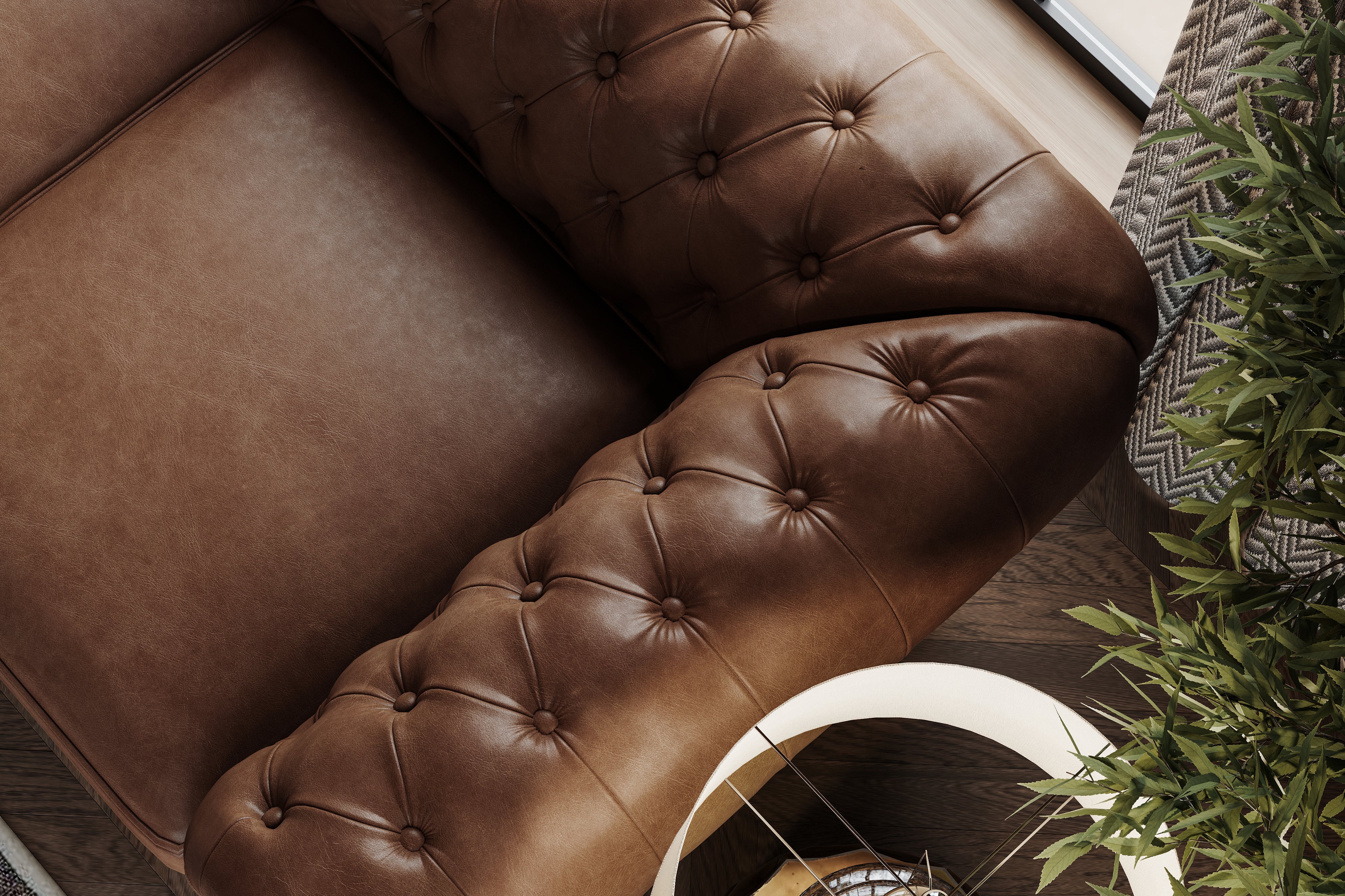 Parma Leather Chesterfield Sofa