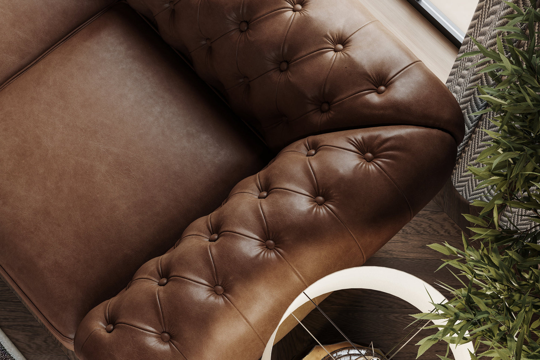 Parma Leather Chesterfield Sofa