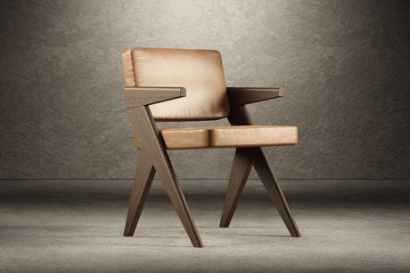 Pierre Jeanneret Leather Dining Chair
