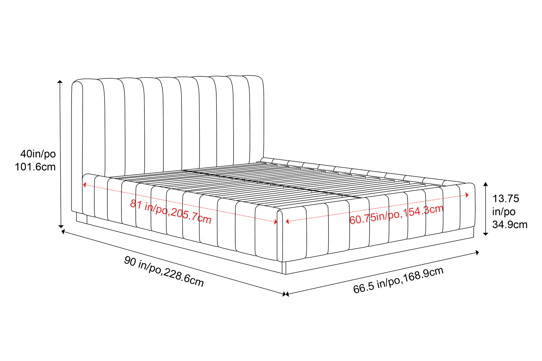 Reese Velvet Fabric Upholstered Bed Frame