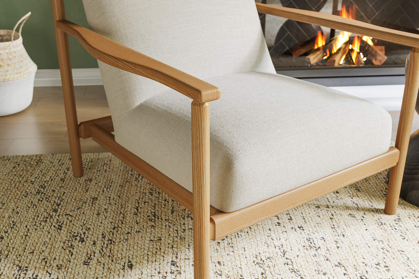 Regal Fabric & Wood Accent Chair