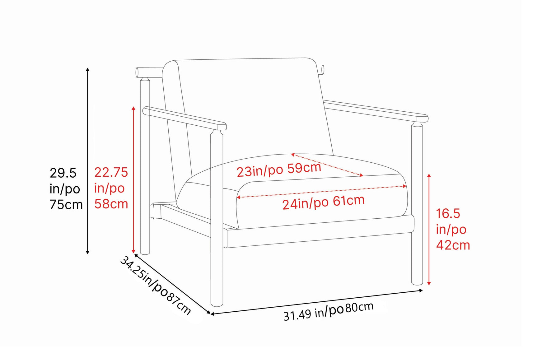 Regal Fabric & Wood Accent Chair