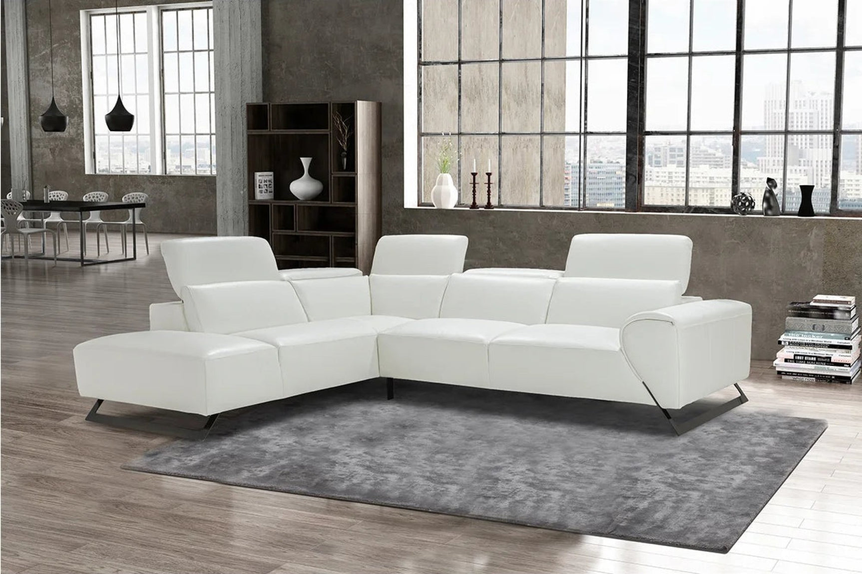 Juno Leather Sectional Sofa