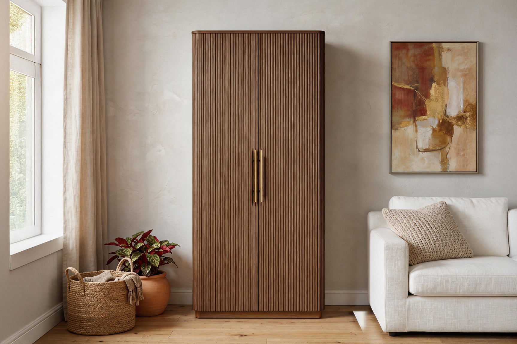 Rowan Oak Wood Cabinet