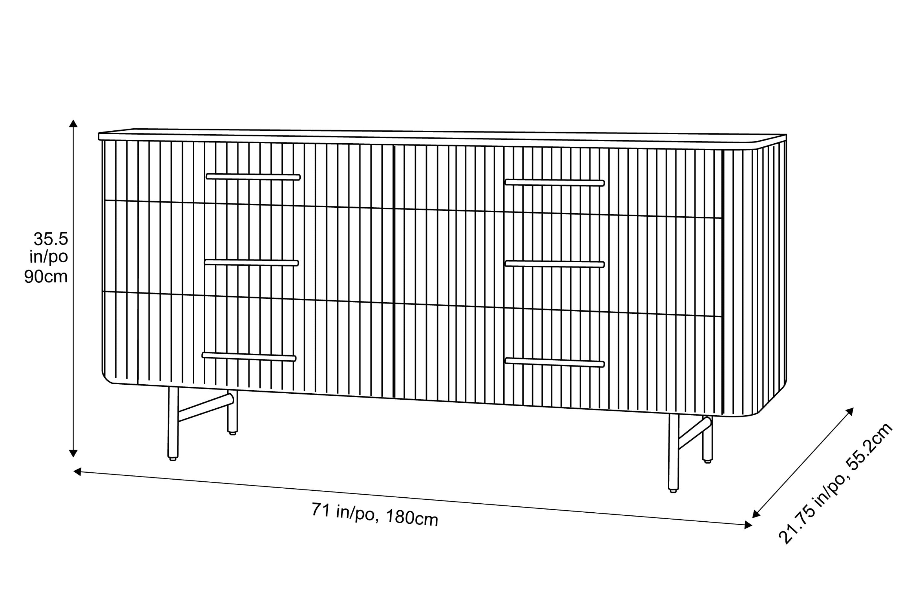 Rowan Wood Dresser with 6 Drawers