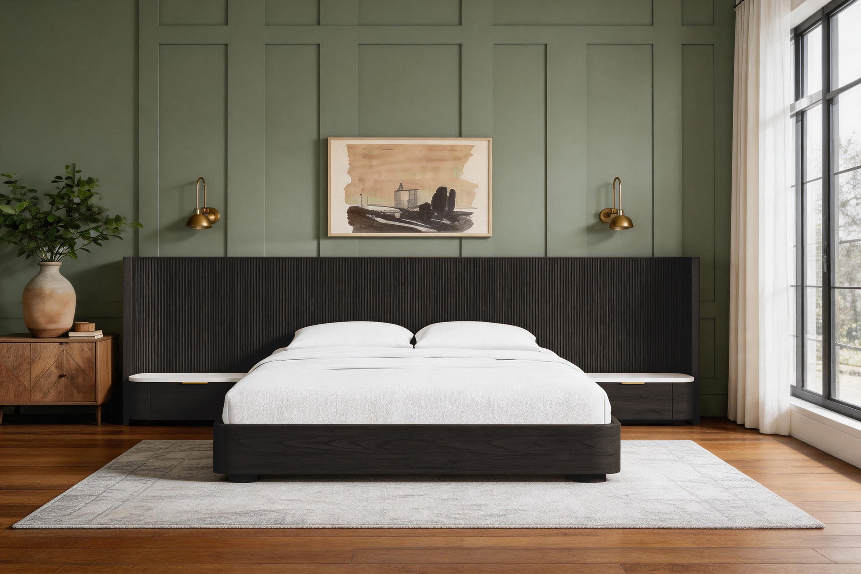 Rowan Oak Wood Bed Frame