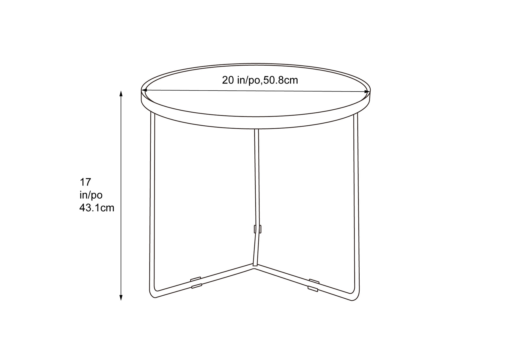 Sabine Walnut Wood Coffee Table