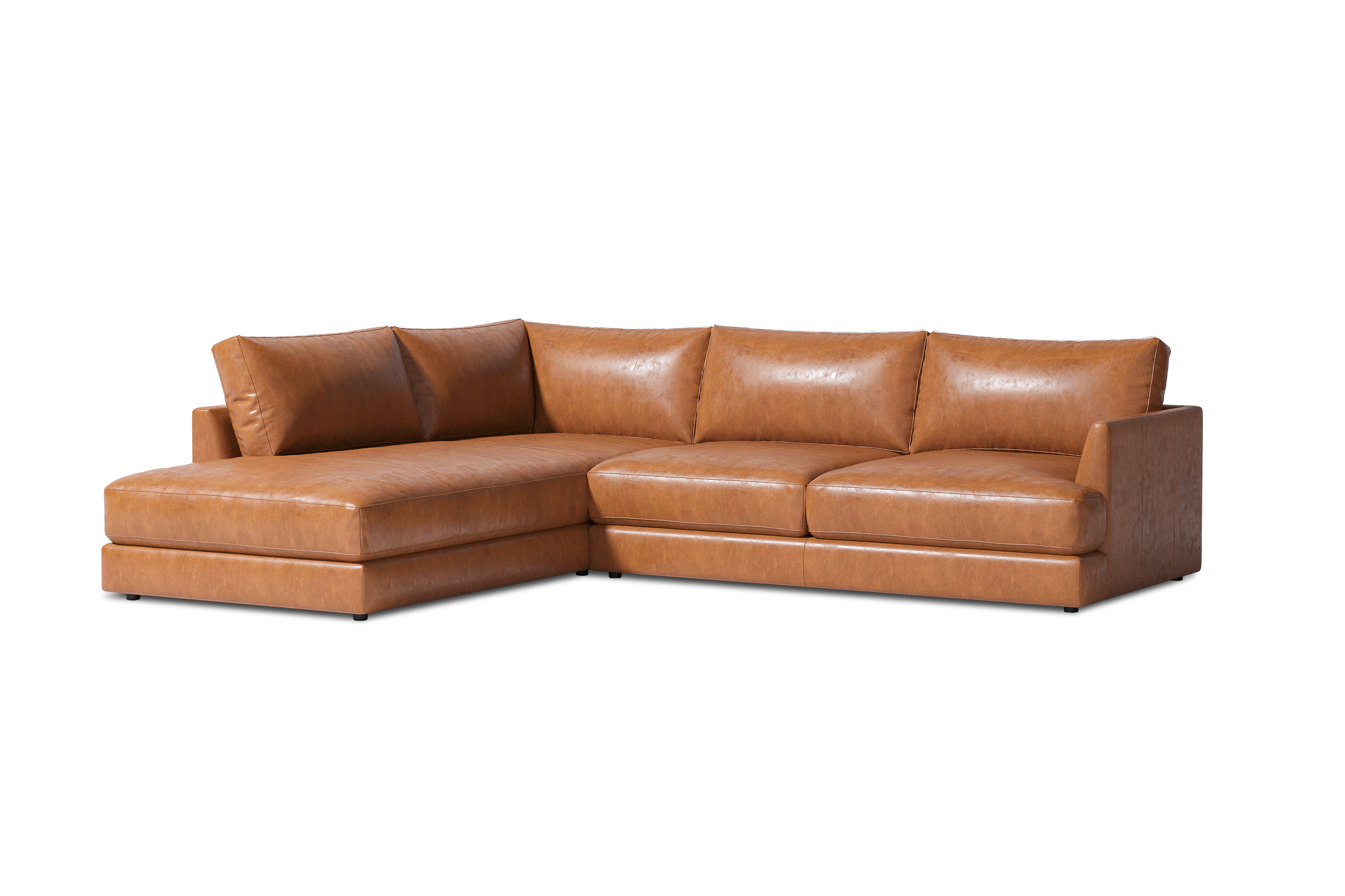 Serena Leather Sectional Sofa