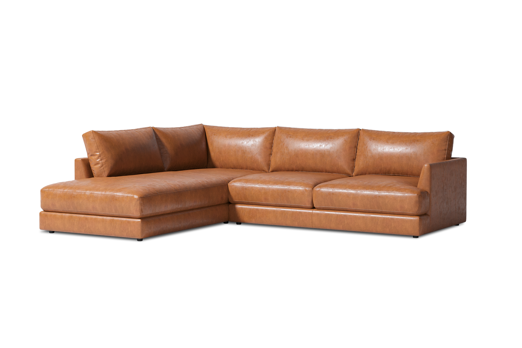 Serena Leather Sectional Sofa