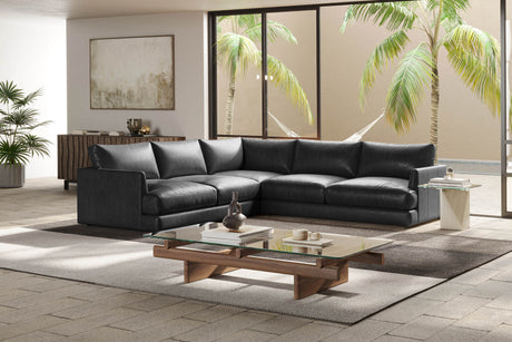 Serena Leather Corner Sectional Sofa