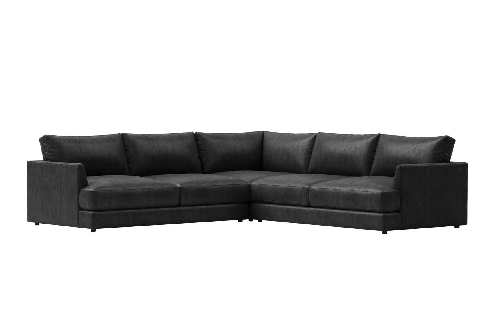 Serena Leather Corner Sectional Sofa