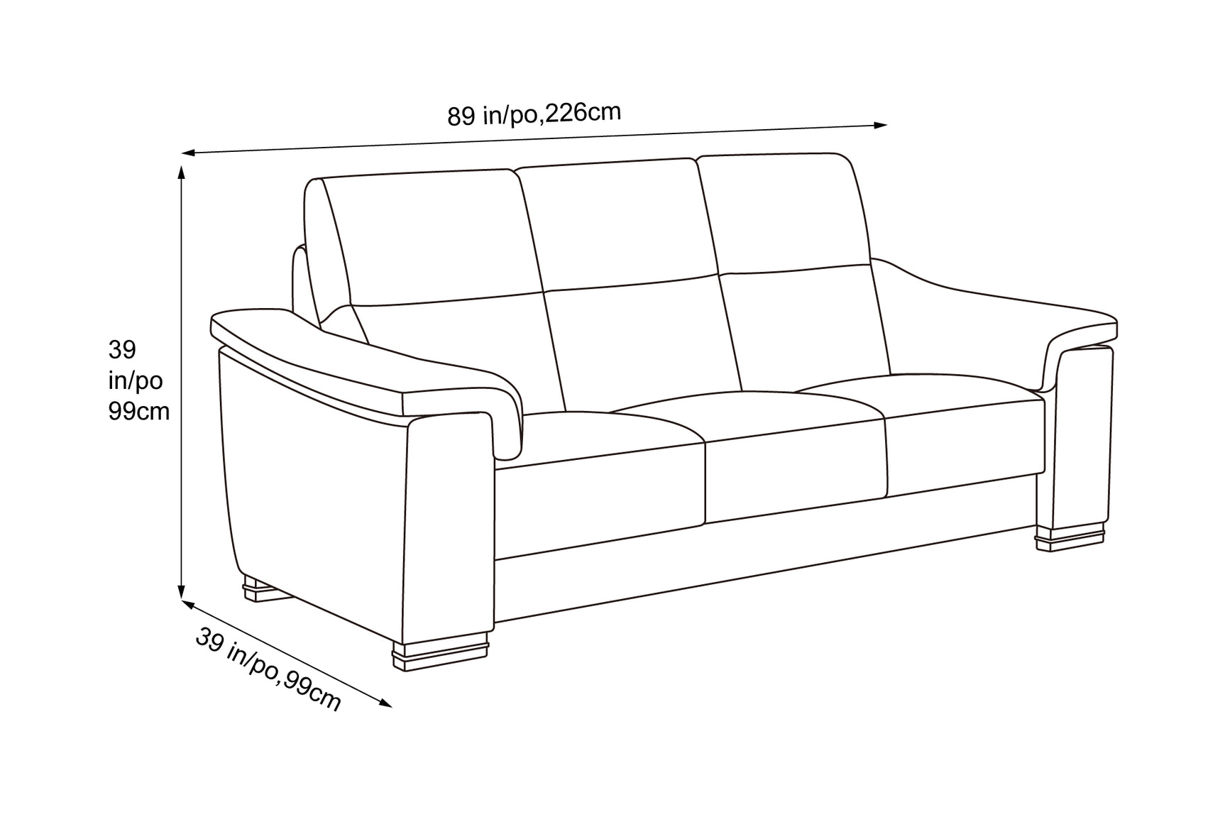 Solea Novabuk Fabric Sofa
