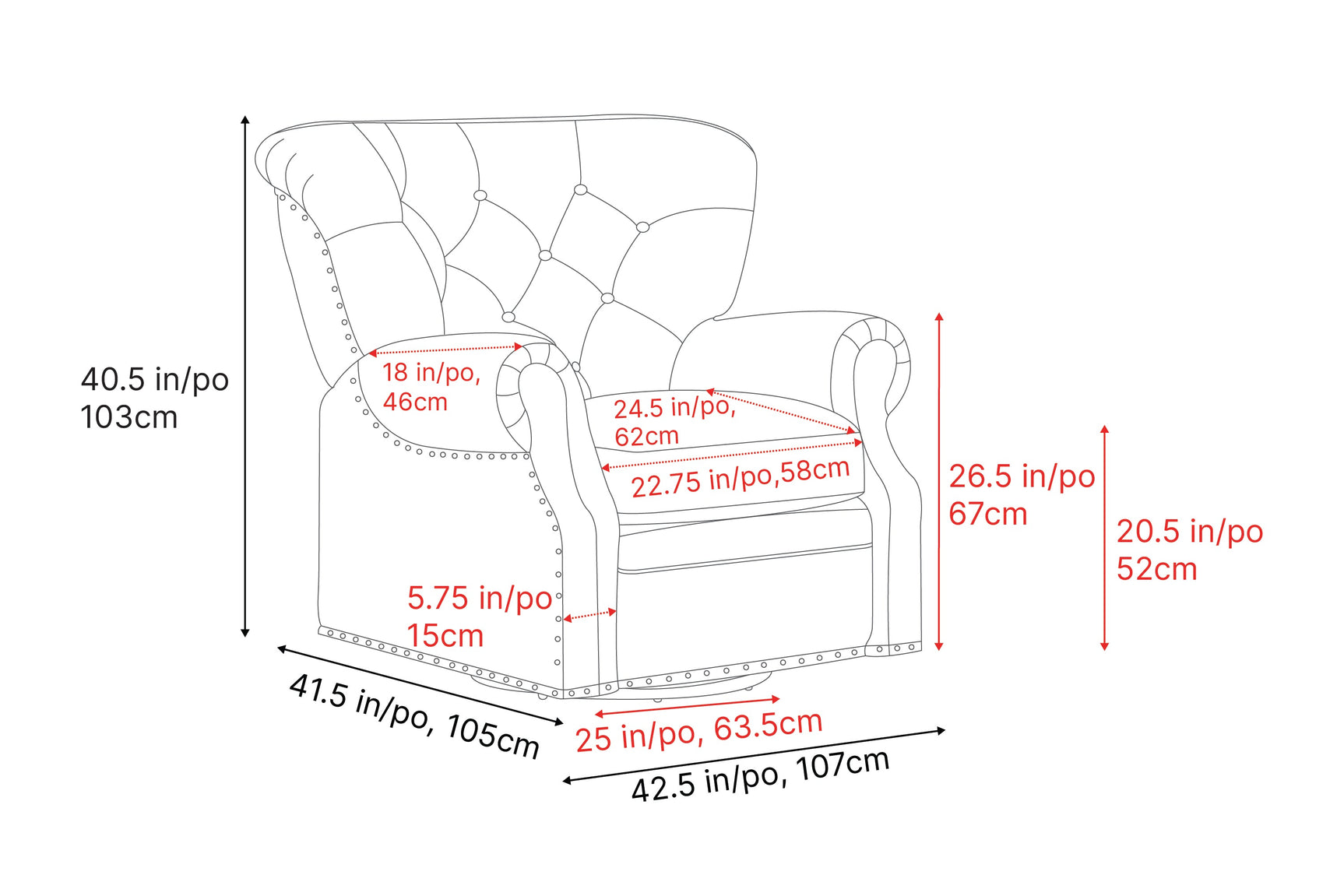 Liam Leather Recliner Seat