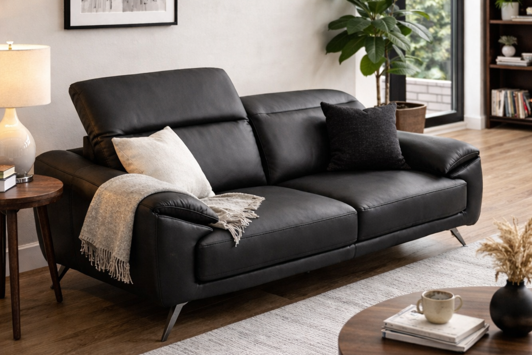 Sylvie Leather Sofa