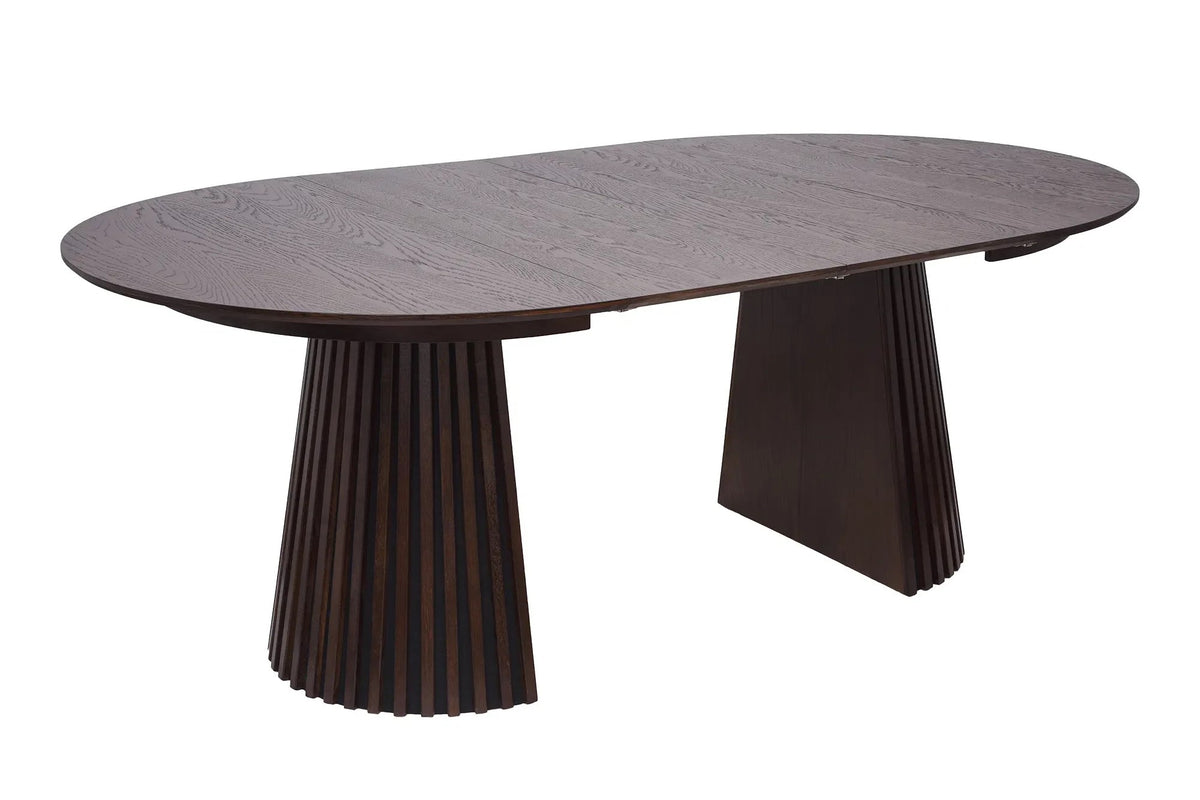 Valencia Tamela Oak Wood Dining Table, Black
