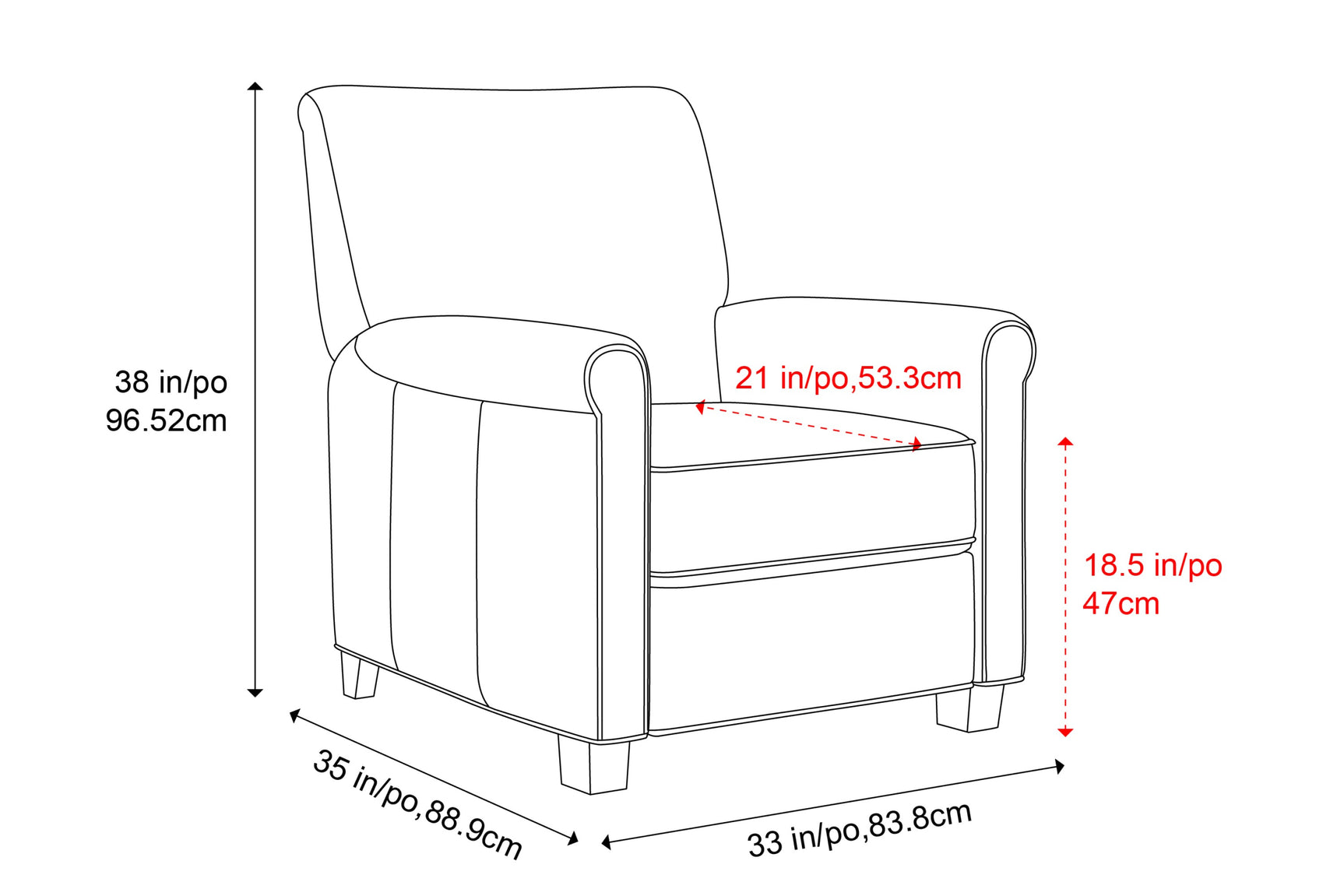 Terrance Leather Recliner Chair