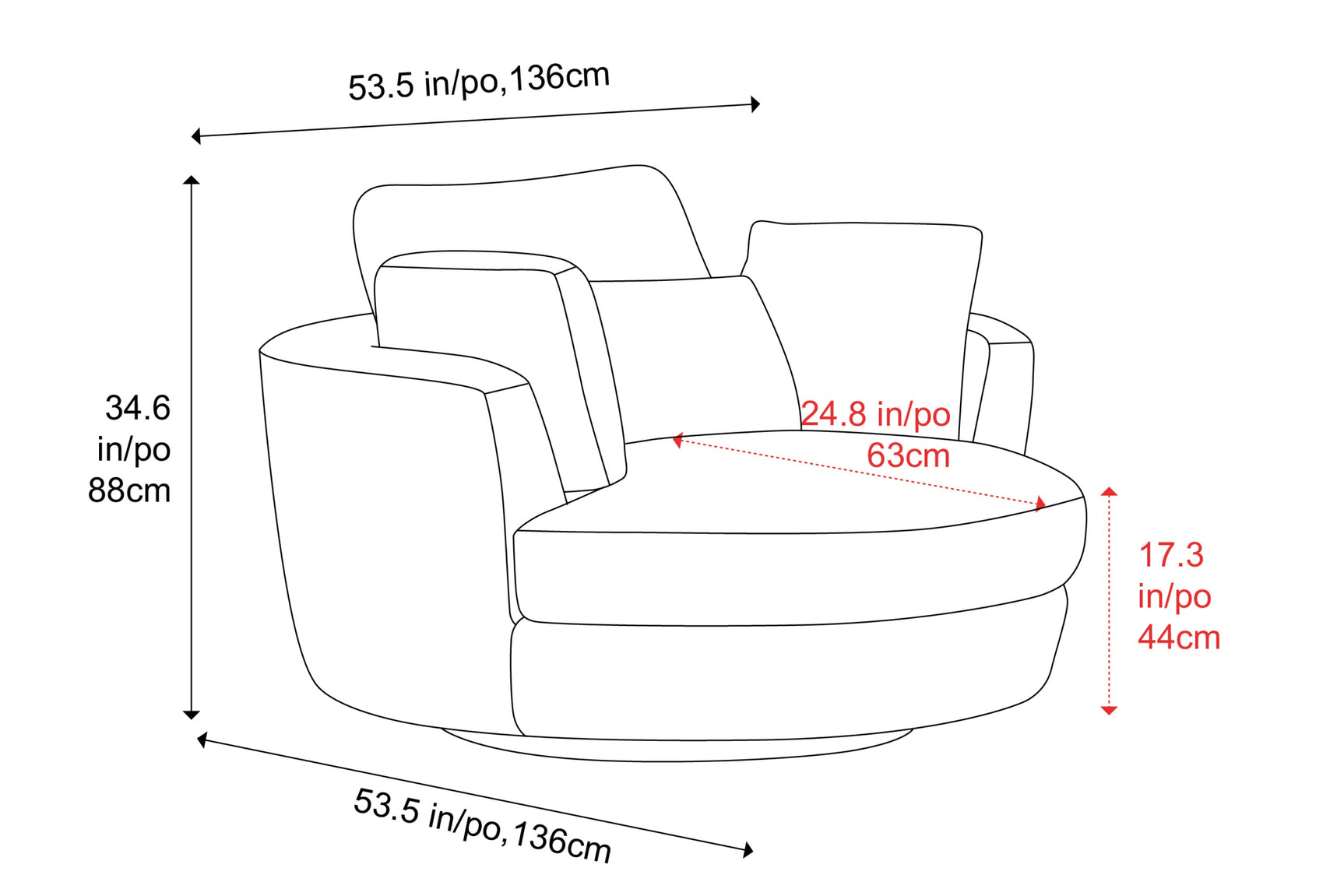 Thaisa Fabric Swivel Chair