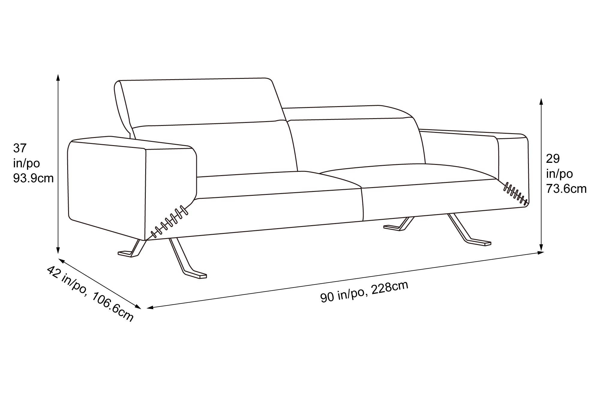 Thea Leather Sofa