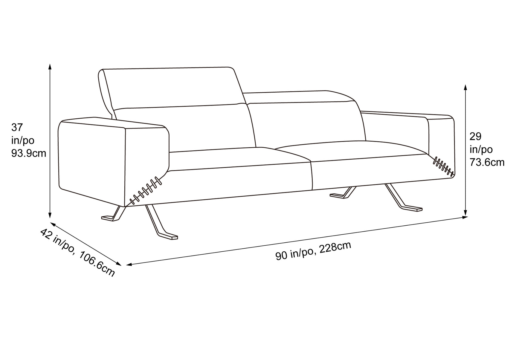 Thea Leather Sofa