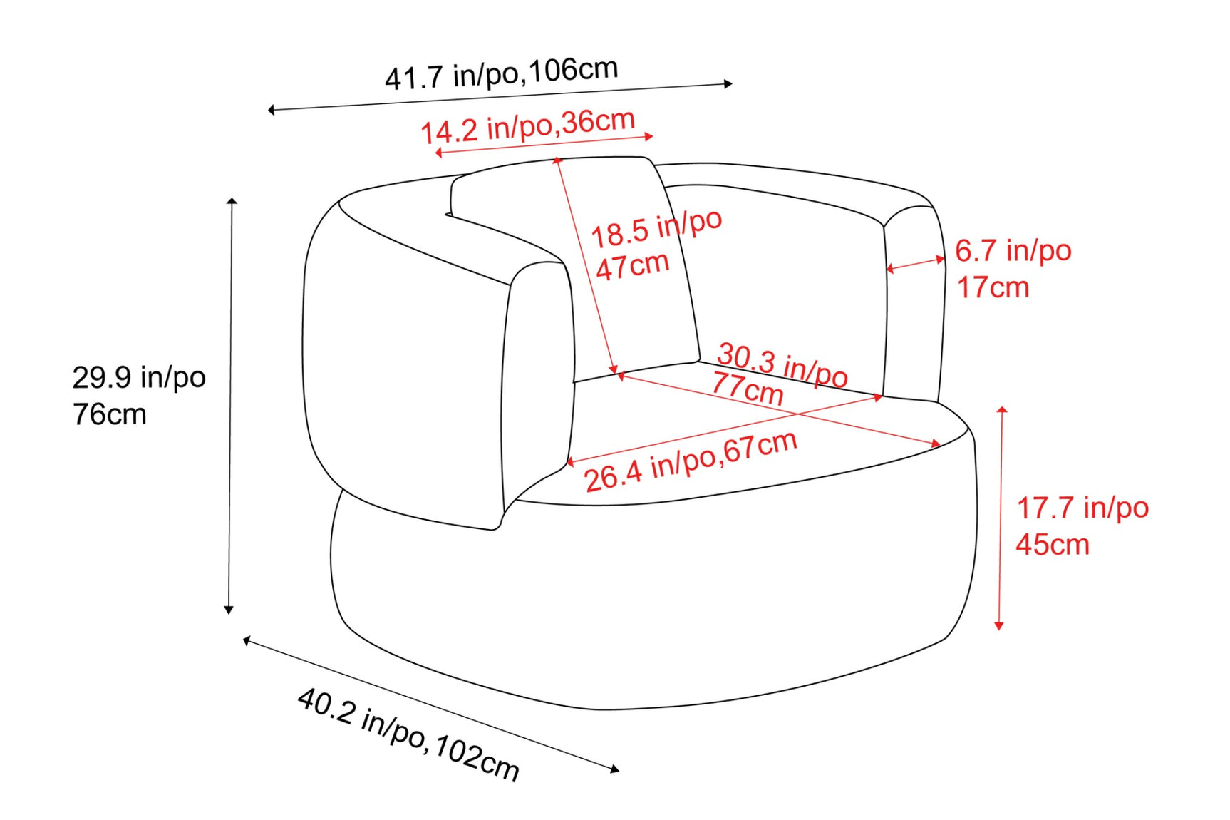 Tinsley Boucle Fabric Swivel Armchair
